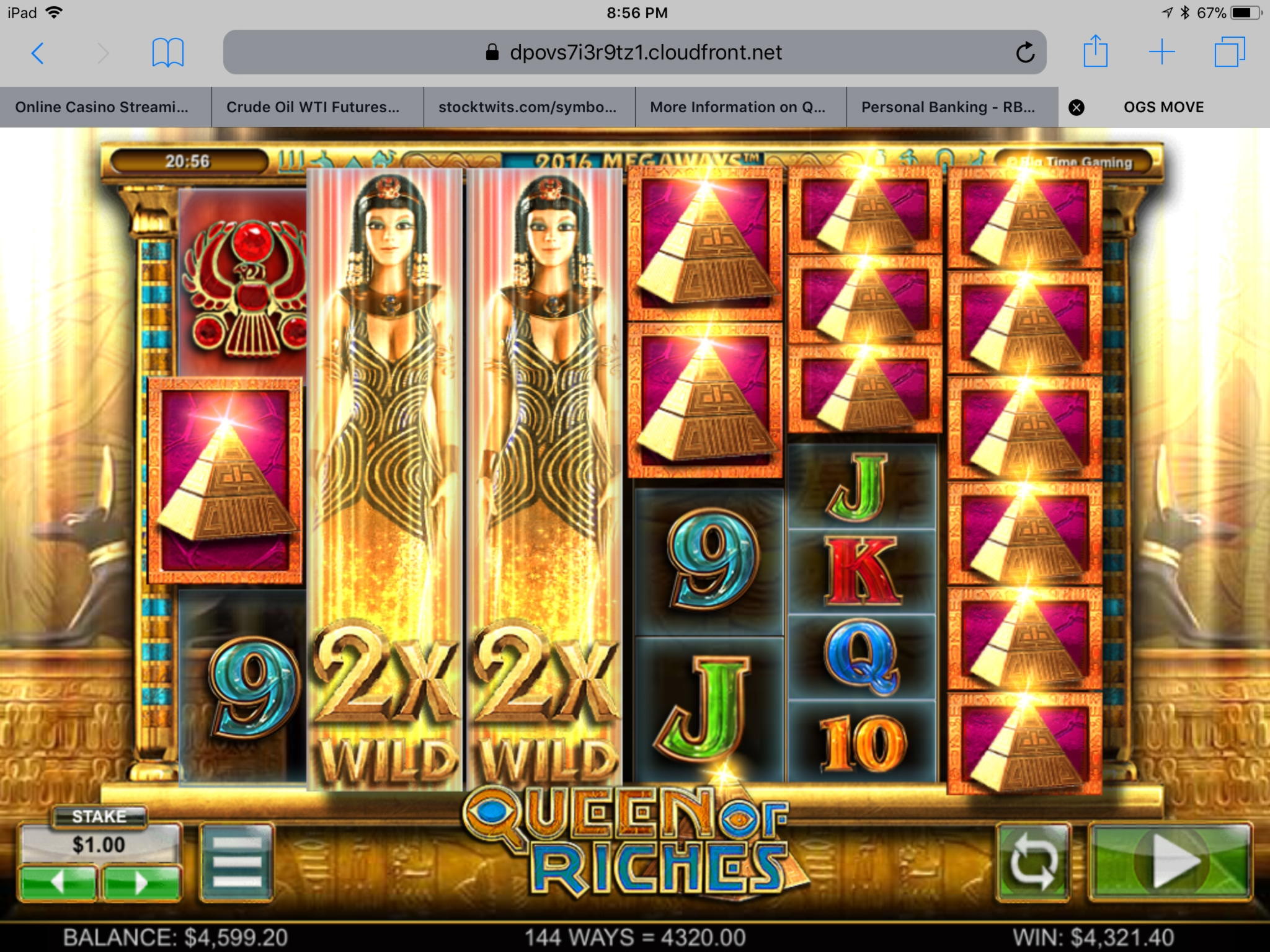 410% casino match bonus at Raging Bull Casino