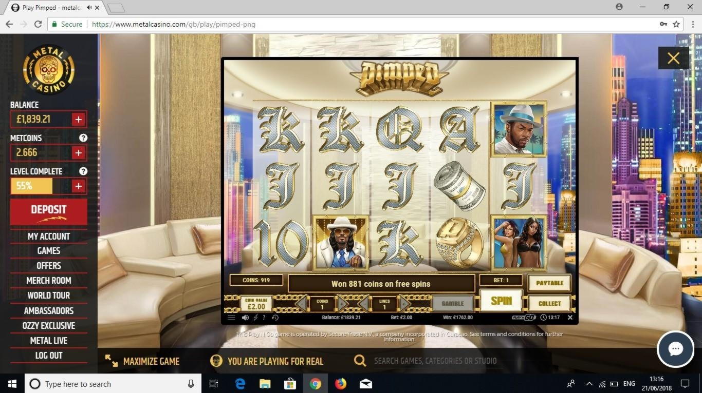 Eur 425 casino chip at Liberty Slots Casino