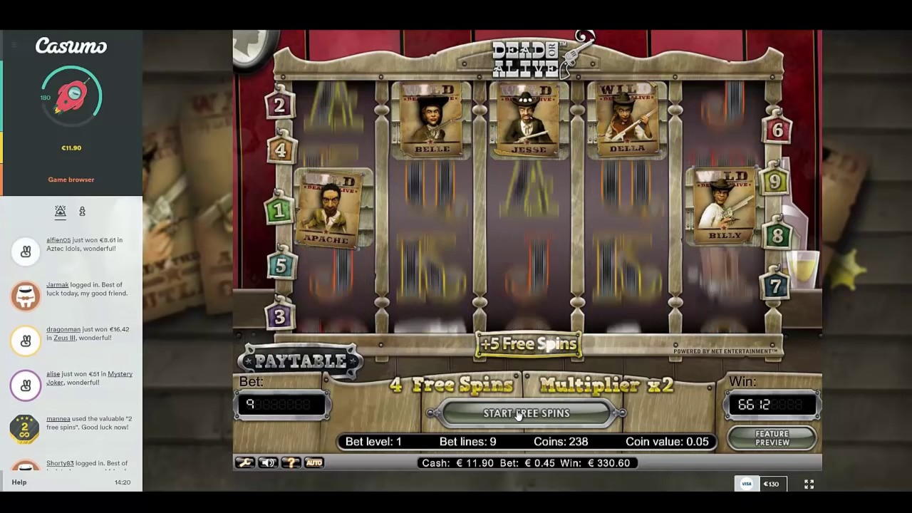 EURO 255 Free Cash at Raging Bull Casino