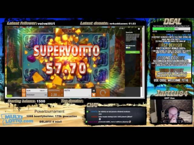 205 Free Spins no deposit at Treasure Island Jackpots Casino (Sloto Cash Mirror)