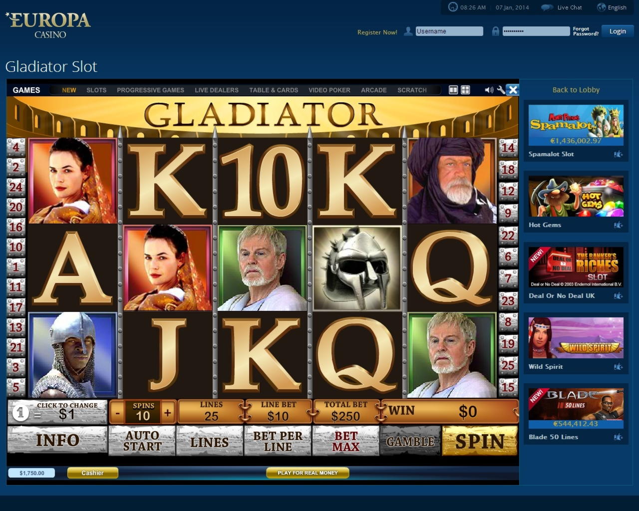 $1965 No deposit bonus code at Raging Bull Casino