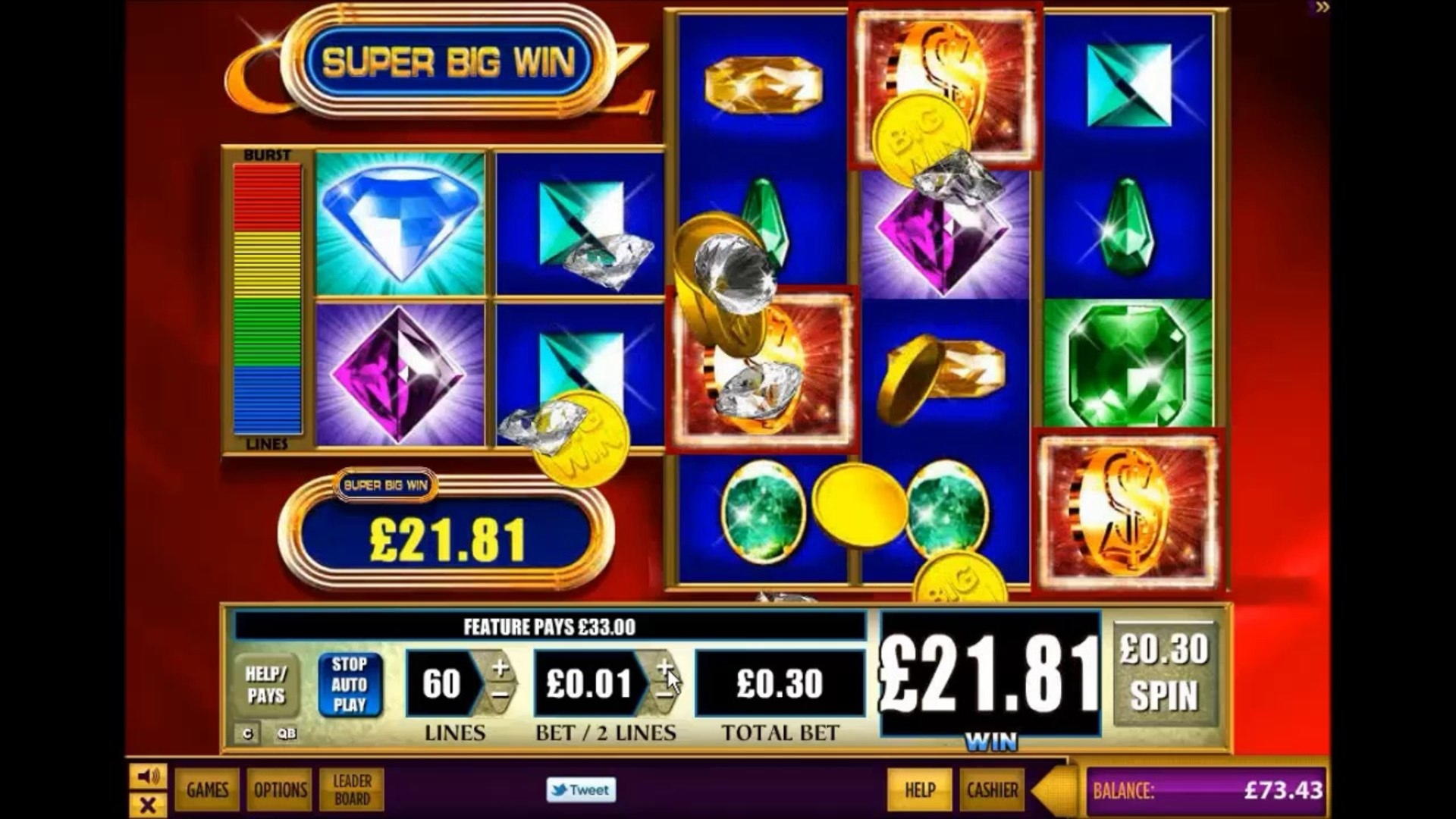 70 Trial Spins at Raging Bull Casino