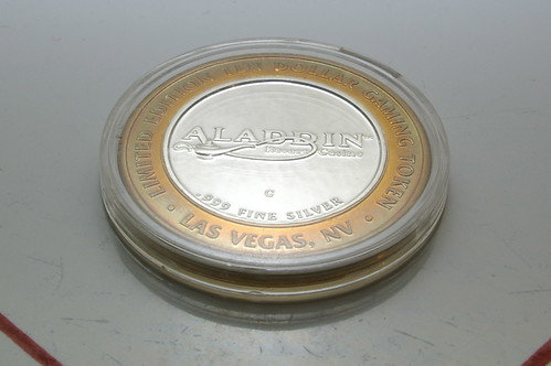Aladdin Casino $10 Silver Strike Gaming Token - London Club - 5